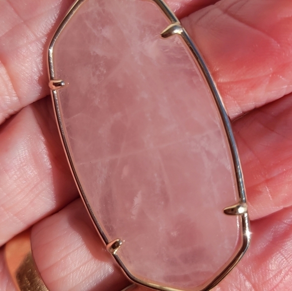 Kendra Scott Reid Long Pendant Necklace in Rose Quartz NWOT - Picture 6 of 6